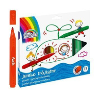 Pisaki trójkątne Jumbo 12 kolorów Fiorello