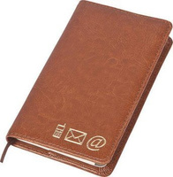 Skorowidz A6 ekoskóra Panta Plast jasnobrązowy