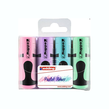 Mini zakreślacze pastelowe Edding 4 sztuki