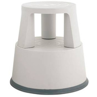 Taboret biurowy na kółkach biały plastikowy Q-Connect