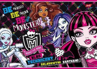 Blok techniczny kolorowy A4 10 kartek Monster High