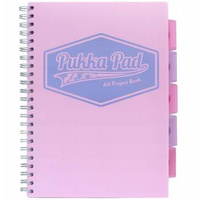 Kołozeszyt A4 w kratkę 200 stron Pukka Pad Project Book Pastel różowy