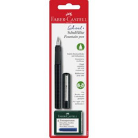 Pióro wieczne Faber Castell Carbon Look + 6 naboi