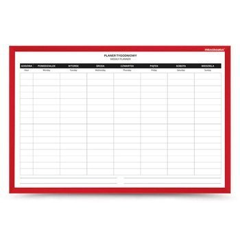 Planer tygodniowy Memoboards magnetyczno-suchościeralny 60x40cm czerwony