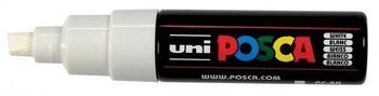 Marker z farbą plakatową Uni Posca PC-8K końcówka ścięta biały