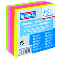 Karteczki samoprzylepne 76x76mm Donau mix kolorów neonowych