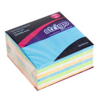 Karteczki samoprzylepne Strigo kostka mini 250 kartek 50x50mm neon+pastel