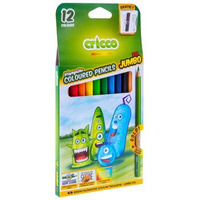 Kredki ołówkowe trójkątne Cricco Jumbo 12 kolorów