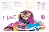 Mata na biurko dla dzieci Kotek