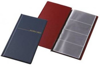 Wizytownik książkowy na 96 wizytówek skóropodobny Panta Plast czarny