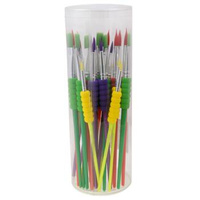 Pędzle Faber Castell z miękkim uchwytem tuba 24 sztuki