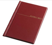 Wizytownik książkowy na 60 wizytówek Panta Plast bordowy