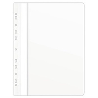 Skoroszyt plastikowy Donau A4 wpinany do segregatora twardy biały