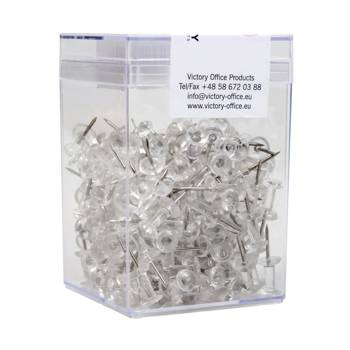 Pinezki tablicowe Victory Office OP6H przezroczyste /a`200/