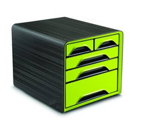 Zestaw 5 szufladek Cep Smoove czarny zielony