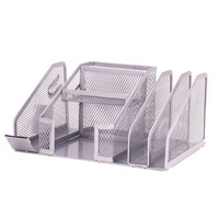 Organizer na biurko wielofunkcyjny 6A srebrny