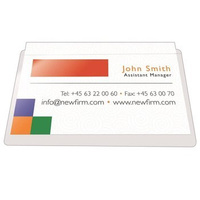 Kieszeń samoprzylepna Q-Connect na wizytówki 56x93mm długi bok - 100 sztuk