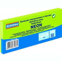 Karteczki samoprzylepne 38x51mm Donau neonowy zielony neonowy