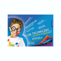 Blok techniczny kolorowy A5 25 kartek Kreska