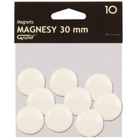 Magnesy Grand średnica 30mm 10 sztuk biały
