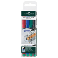 Foliopis Faber Castell Multimark rozmiar S 0.4 mm 4 kolory