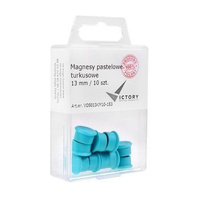 Magnesy Victory Office okrągłe pastelowe średnica 13mm turkusowy