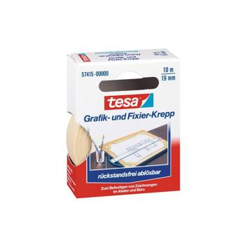 Taśma do mocowania grafik i rysunków technicznych Tesa Kreppa 10m x 19mm