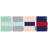 Kołozeszyt B5 w kratkę 120 kartek z przekładkami B&B Pastel Interdruk