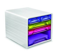 Zestaw 5 szufladek Cep Smoove mix kolorów biały