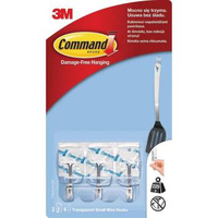 Haczyki Command z metalowym uchwytem 3 haczyki i 4 małe paski
