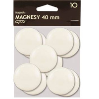 Magnesy Grand średnica 40mm 10 sztuk biały