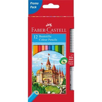 Kredki ołówkowe Faber Castell Zamek 12 kolorów + ołówek Grip 2001