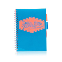 Kołozeszyt A5 w kratkę 200 stron Pukka Pad Project Book Neon niebieski