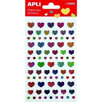 Naklejki Apli Hearts II z brokatem