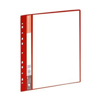 Skoroszyt ofertowy z europerforacją Grand 10 koszulek czerwony