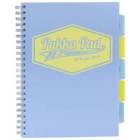 Kołozeszyt A4 w kratkę 200 stron Pukka Pad Project Book Pastel niebieski