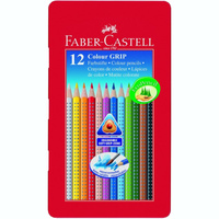 Kredki Faber Castell Grip 2001 12 kolorów metalowe pudelko