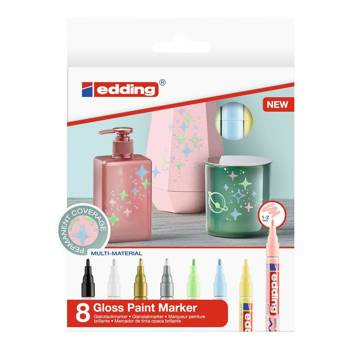 Marker olejowy Edding kreatywny pastelowy 8 kolorów