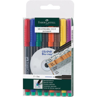 Foliopis permanentny Faber Castell F 8 kolorów