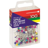 Szpilki kolorowe 33mm Grand T4 w pudełku 100 sztuk