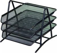 Szuflady na dokumenty A4 metalowe Q-Connect 3 szt czarny